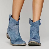 Damen-Westernstiefel im Vintage-Stil | Cowboy – Blau