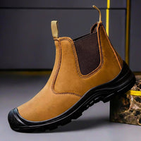 Daniel | Herren Robuste Slip-On Stiefel – Cognacbraun