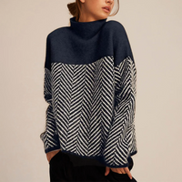 Isabelle - Trendiger Rollkragenpullover – Marine