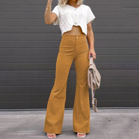Alina | Bellbottoms Damen modisch & stilvoll geschnitten – Sandfarbenes Taupe