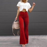 Alina | Bellbottoms Damen modisch & stilvoll geschnitten – Bordeaux