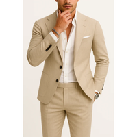 David | Herren Freizeit Anzug im Modernen Design – Beige