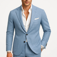 David | Herren Freizeit Anzug im Modernen Design – Blau