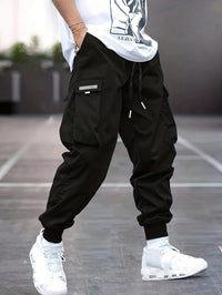 Daxton | Herren Cargo Jogger Hose mit Cargotaschen – Schwarz