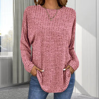 ERNESTINE - ÜBERGROSSES STRICKPULLOVER – Rosa