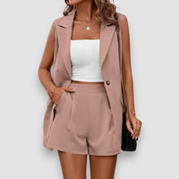 Bella | Anzugjacke und Shorts Set – Rosa