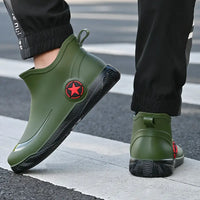 Wasserdichte kurze Gummistiefel – Grün