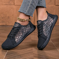 Damskie | Atmungsaktive Slip-On-Mokassins aus Mesh für Damen – Schwarz