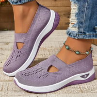 Saskia - Damen Orthopädische Sandalen mit Verstellbaren Riemen – Hellviolett
