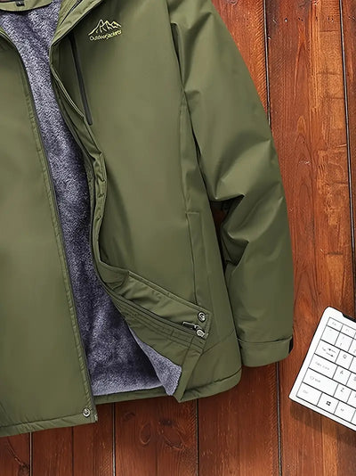 Norman | Herren Winter-Fleecejacke mit Kapuze und Fleece-Innenfutter
