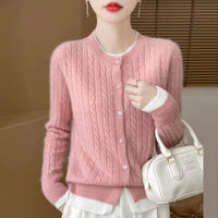 SELMA - BEQUEME STRICKJACKE – Rosa