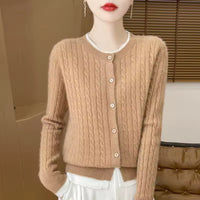 SELMA - BEQUEME STRICKJACKE – Camel