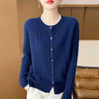 SELMA - BEQUEME STRICKJACKE – Marine