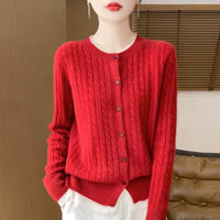 SELMA - BEQUEME STRICKJACKE – Rot