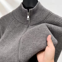 FREDERICK - STRICKJACKE AUS GROBERM STRICK – Grau