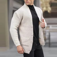 NILS - STRICKJACKE AUS DICKEM GEWIRKE – Weiß