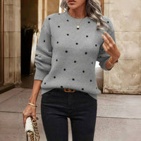 TANJA - OVERSIZE STRICKPULLOVER – Grau