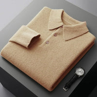ALEXANDER - KASCHMIR-POLOPULLOVER – Camel
