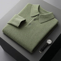 ALEXANDER - KASCHMIR-POLOPULLOVER – Grün