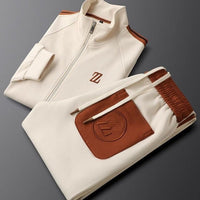 ARTHUR - SPORTJACKE UND ENG ANLIEGENDE HOSE – Beige