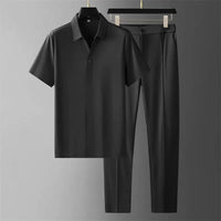 BJÖRN - SET AUS HEMD UND GERADER HOSE – Schwarz