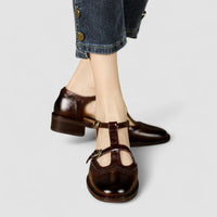 Irina® | Orthopädische Mary Jane Schuhe – Braun