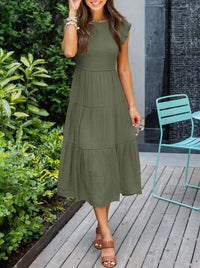Amelia | Elegantes Kleid mit Bauchbedeckung – Dunkelgrün