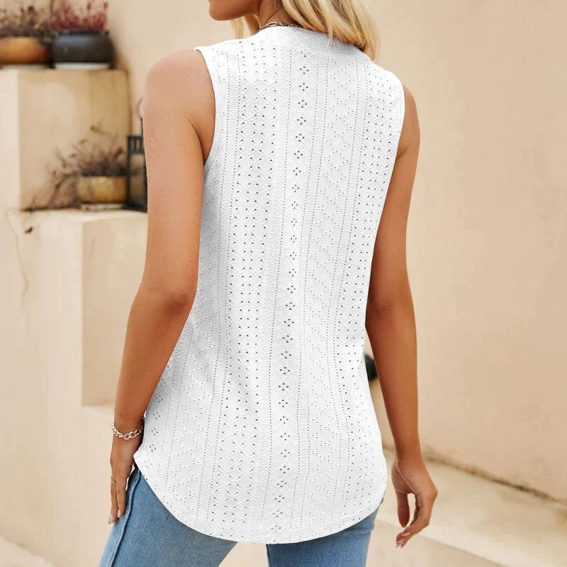 Milwa | Stilvolle Designer-Bluse mit V-Ausschnitt