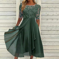 Zaria™ Spitzenbesticktes Kleid – Grün