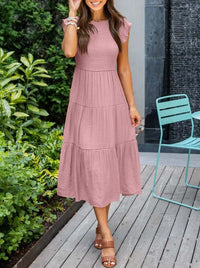 Amelia | Elegantes Kleid mit Bauchbedeckung – Rosa