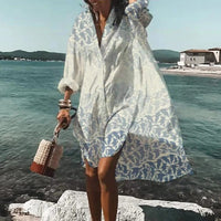 Florence - Lässiges Hemdkleid – Hellblau