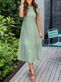 Amelia | Elegantes Kleid mit Bauchbedeckung – Hellgrün
