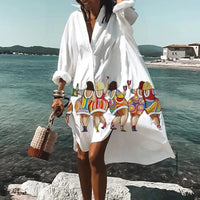 Florence - Lässiges Hemdkleid – Weiß