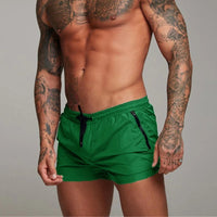 Badehose für Herren - Leichte, schnelltrocknende Strandhose mit Reißverschluss für den Sommer – Grün