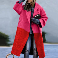 Warmer Damen Wintermantel | Langer Schnitt – Rot