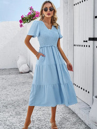 Nadezhda | Damen Herbstkleid – Hellblau