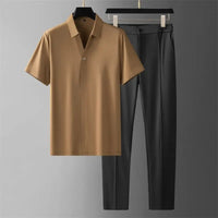 BJÖRN - SET AUS HEMD UND GERADER HOSE – Khaki