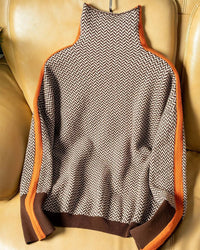 AMAYA | Design-Pullover mit hohem Kragen – Orange