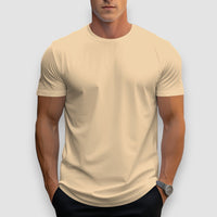 Liam | Round Neck T-Shirt – Beige