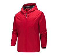 Regenjacke für Herren | Wasserdichte – Rot