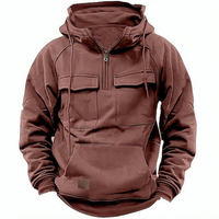 Nicol | Hochwertiger taktischer Kapuzenpullover für Herren – Rouge brique