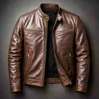 Dominik | Herren Vintage Lederjacke Zeitlos – Braun
