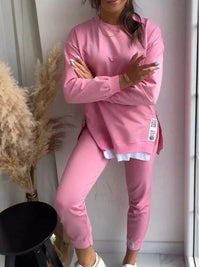 BELINDA - BAGGY SWEATSHIRT UND JOGGINGHOSE IM SET – Rosa