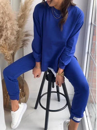 BELINDA - BAGGY SWEATSHIRT UND JOGGINGHOSE IM SET – Blau