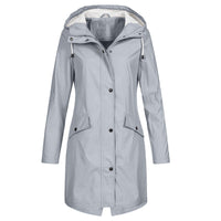 Regenjacke Damen Übergangsjacke | Funktional & Mit Kapuze – Grau