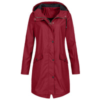Regenjacke Damen Übergangsjacke | Funktional & Mit Kapuze – Rot