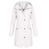 Regenjacke Damen Übergangsjacke | Funktional & Mit Kapuze – Weiß