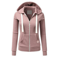 Damen-Kapuzenpullover mit Reißverschluss und Kapuze | Winter – Rosa