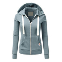 Damen-Kapuzenpullover mit Reißverschluss und Kapuze | Winter – Hell Blau