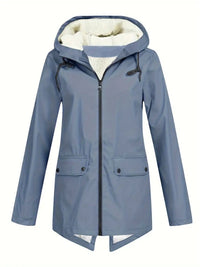 Margarete | Kapuzenpullover mit Reißverschluss – Graublau